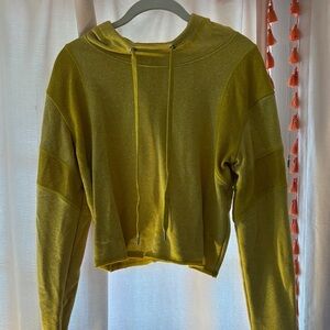 Lorna Jane Mustard Cropped Hoodie